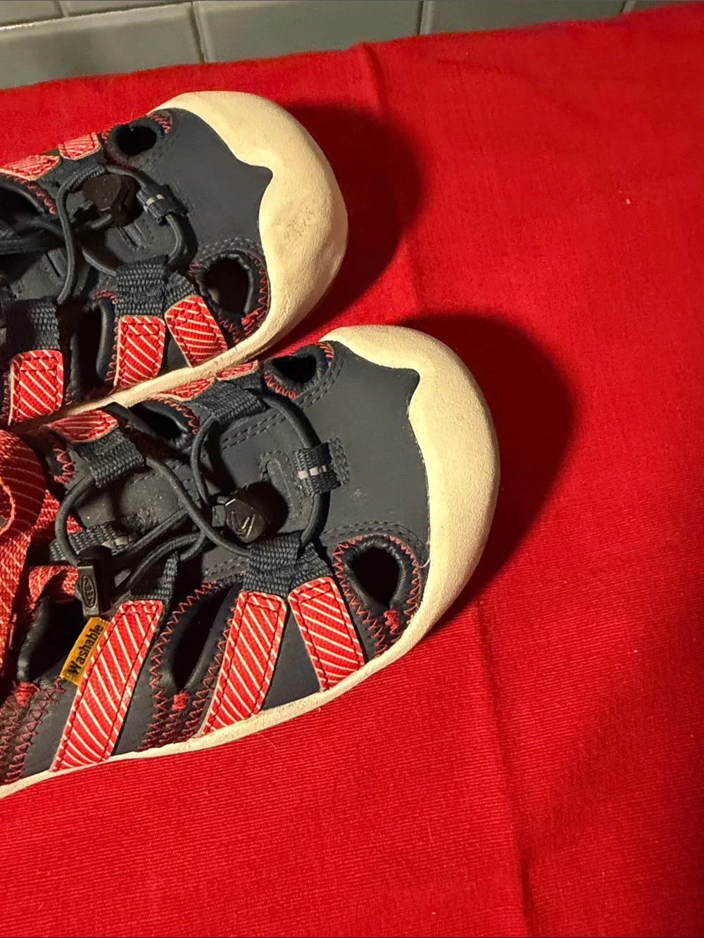 Keen Kids Navy and Red Quick-Dry Water Sandals